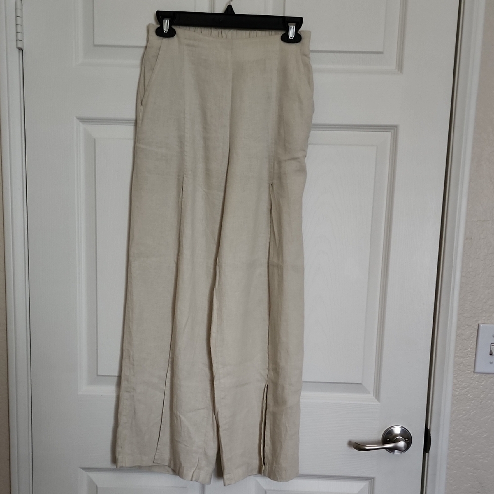 Tan Pleated Maxi A-Line Skirt for Casual Wear
